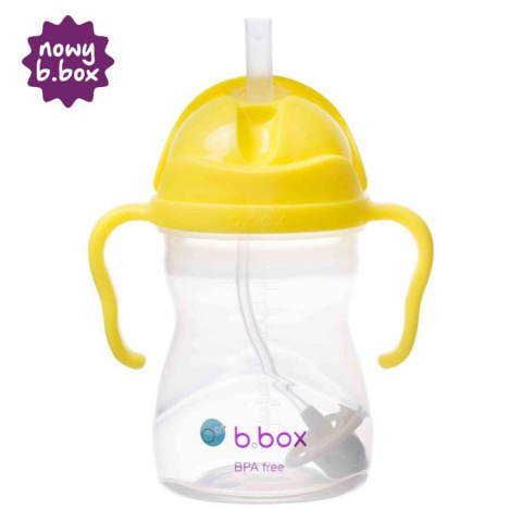 B.box, Bidon ze słomką 240 ml, cytrynowy B.box, Bidon ze słomką 240 ml, cytrynowy