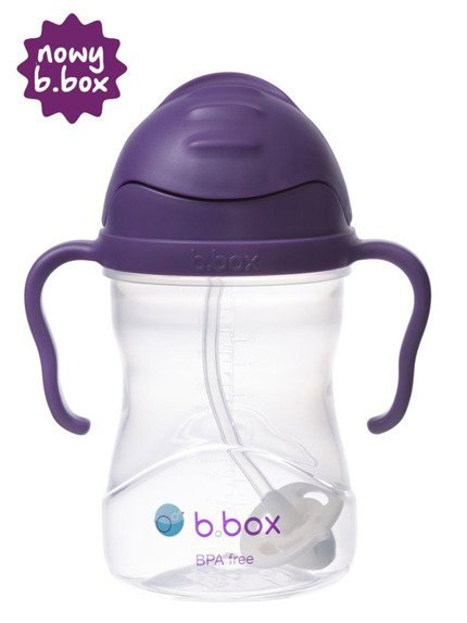b.box, Bidon ze słomką 240 ml, winogronowy b.box, Bidon ze słomką 240 ml, winogronowy