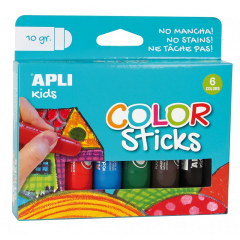 Apli Kids, Farby w kredce - 6 kolorów