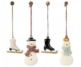 Maileg, Zestaw zawieszek choinkowych- Metal ornament set - Winter wonderland