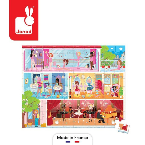 Janod Puzzle w walizce Akademia tańca 100 elementów Janod Puzzle w walizce Akademia tańca 100 elementów