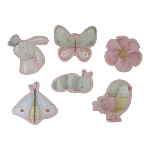 Little Dutch Puzzle 6 elementów Flowers & Butterflies Little Dutch Puzzle 6 elementów Flowers & Butterflies