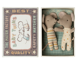 Maileg Bliźniaki - Twins, Baby mice in matchbox