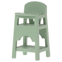 Maileg, Krzesełko do karmienia, High chair, Mouse - Mint