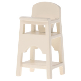 Maileg- Krzesełko do karmienia, High chair, Mouse - Off white