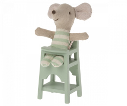 Maileg, Krzesełko do karmienia, High chair, Mouse - Mint