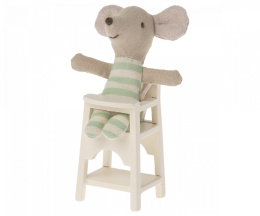 Maileg- Krzesełko do karmienia, High chair, Mouse - Off white
