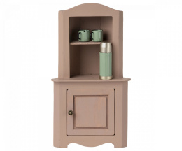Maileg kredens narożny, Miniature corner cabinet - Rose