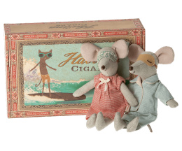 Maileg Myszka - Mama i Tata w pudełku po cygarach
