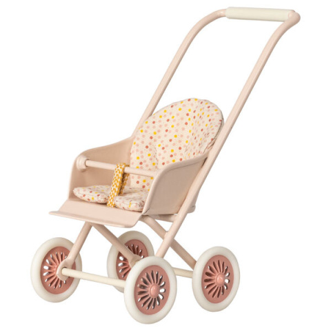 Maileg Wózek - Stroller, Micro - Powder Maileg Wózek - Stroller, Micro - Powder