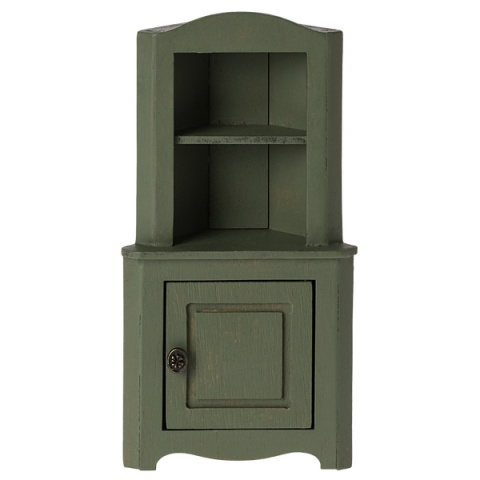 Maileg - Corner cabinet, Mouse - Dark green Maileg - Corner cabinet, Mouse - Dark green