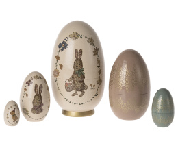 Maileg Drewniane jajka Matrioszki - Easter babushka egg, 5 szt