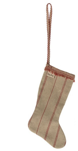 Maileg Dekoracja bożonarodzeniowa Skarpeta - Stocking ornament pasy 1 szt.