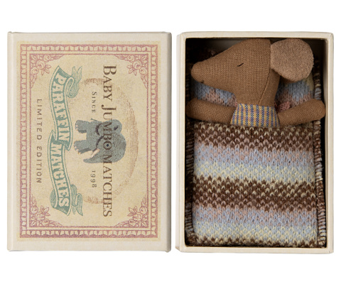 Maileg Myszka - Sleepy wakey baby mouse in matchbox - Rose Maileg Myszka - Sleepy wakey baby mouse in matchbox - Rose