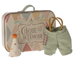 Maileg Ubranko myszki - Clown clothes in suitcase, Little brother mouse