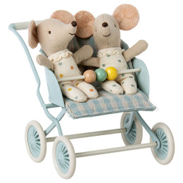Maileg Wózek - Stroller, Baby - Mint