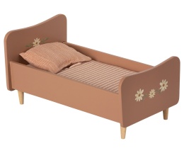 Maileg różowe drewniane łóżko , wooden bed rose
