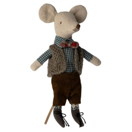 Maileg ubranko - Vest, pants and butterfly for grandpa mouse