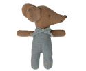 Maileg - Myszka Sleepy wakey baby mouse in matchbox - Blue