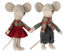 Maileg Myszka Bliźniaki - Winter mice twins, Little brother and sister
