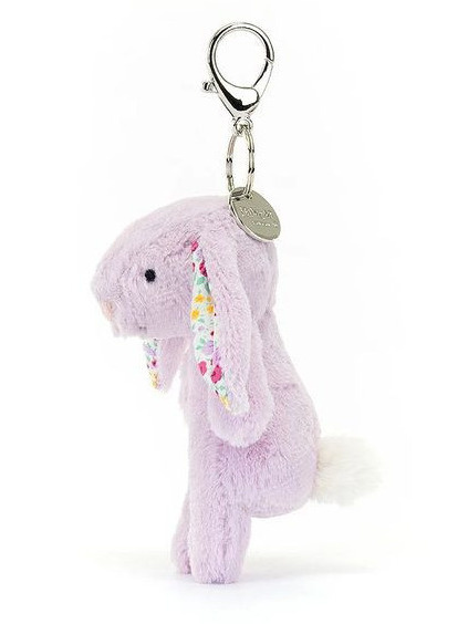 Jellycat Breloczek Króliczek Fioletowy z Kwiecistymi Uszami 17 cm Jellycat Breloczek Króliczek Fioletowy z Kwiecistymi Uszami 17 cm