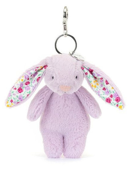 Jellycat Breloczek Króliczek Fioletowy z Kwiecistymi Uszami 17 cm Jellycat Breloczek Króliczek Fioletowy z Kwiecistymi Uszami 17 cm