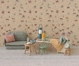 Maileg - Sofa rozkładana w kratkę - Myszka