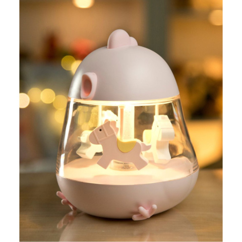 Kurczaczek Lampka z Pozytywką Różowa Kurczaczek Lampka z Pozytywką Różowa
