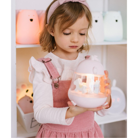 Kurczaczek Lampka z Pozytywką Różowa Kurczaczek Lampka z Pozytywką Różowa